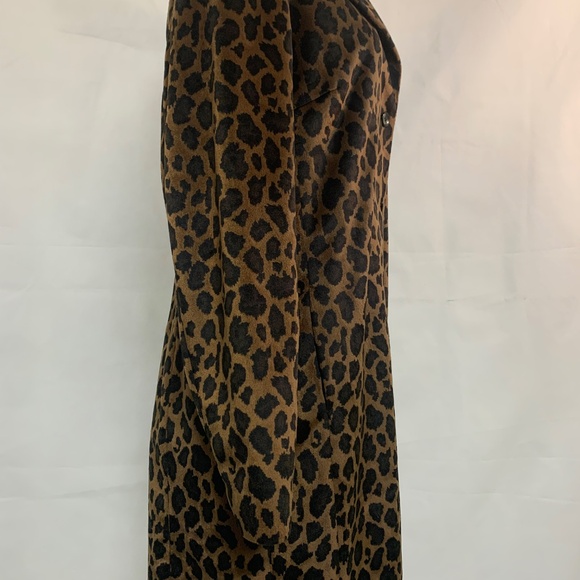 Express World Brand Leopard Print Coat Size 13/14 - Picture 2 of 8